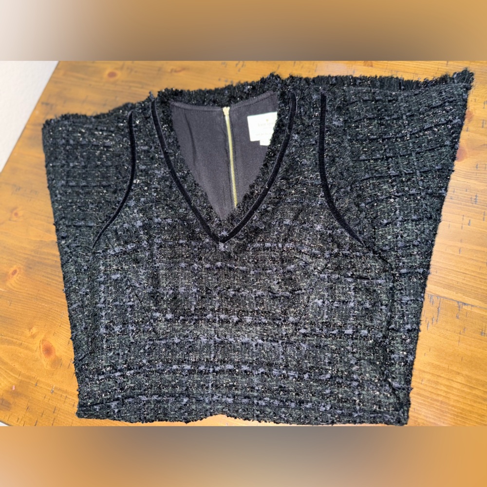 Kate Spade Sparkle Tweed Old Money Preppy Shift Dress- Size 0 - Picture 11 of 13